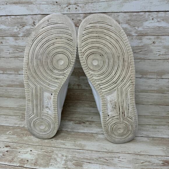 Nike Air Force 1 Mid CW2289-111 Triple White Lace Up Sneakers Men's Size 12 - Picture 7 of 8